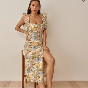 Reformation Amethyst Linen Dress